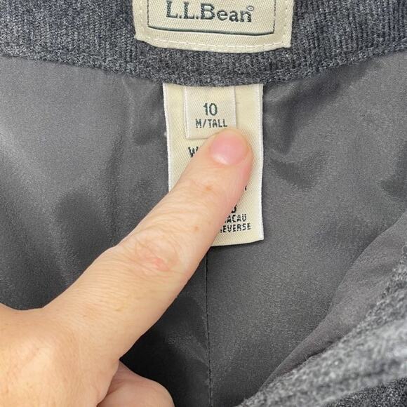 Vintage 90s L.L. Bean Gray Trousers Sz 10 T - Picture 3 of 4